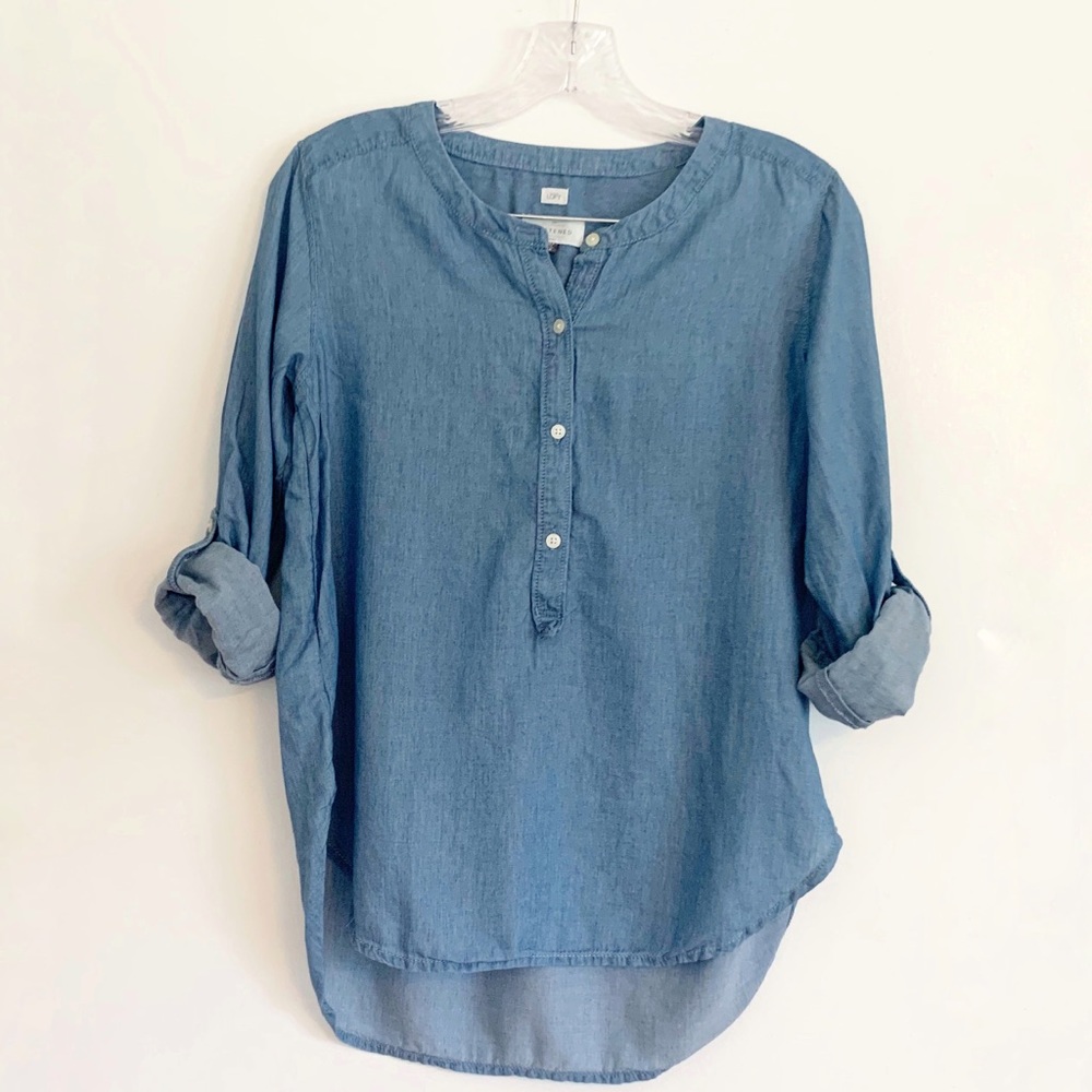 Ann Taylor LOFT Softened Denim Shirt